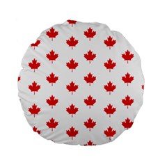 Maple Leaf Canada Emblem Country Standard 15  Premium Flano Round Cushions by Mariart