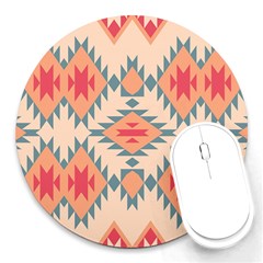 Tribal Signs 2          Round Mousepad by LalyLauraFLM