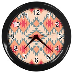 Tribal signs 2          Wall Clock (Black)