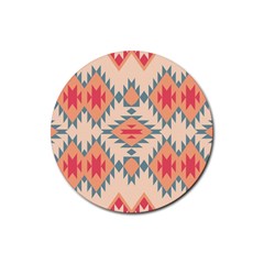 Tribal Signs 2          Rubber Coaster (round) by LalyLauraFLM