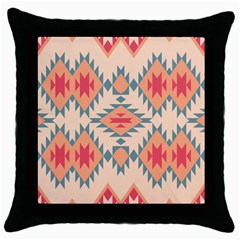 Tribal Signs 2          Throw Pillow Case (black) by LalyLauraFLM