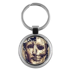 Creepy Photo Collage Artwork Key Chains (round)  by dflcprintsclothing