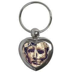 Creepy Photo Collage Artwork Key Chains (heart)  by dflcprintsclothing