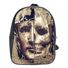 Creepy Photo Collage Artwork School Bag (large) by dflcprintsclothing