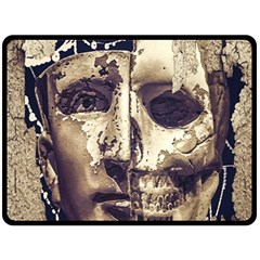 Creepy Photo Collage Artwork Fleece Blanket (large)  by dflcprintsclothing