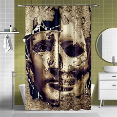 Creepy Photo Collage Artwork Shower Curtain 48  X 72  (small) 