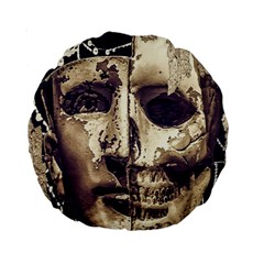 Creepy Photo Collage Artwork Standard 15  Premium Round Cushions