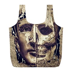 Creepy Photo Collage Artwork Full Print Recycle Bag (l) by dflcprintsclothing