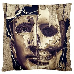 Creepy Photo Collage Artwork Large Flano Cushion Case (one Side) by dflcprintsclothing