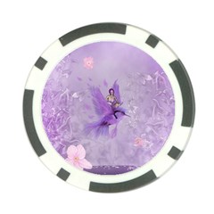 Fairy With Fantasy Bird Poker Chip Card Guard by FantasyWorld7