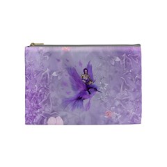 Fairy With Fantasy Bird Cosmetic Bag (medium) by FantasyWorld7