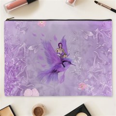 Fairy With Fantasy Bird Cosmetic Bag (xxxl) by FantasyWorld7