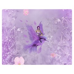 Fairy With Fantasy Bird Double Sided Flano Blanket (medium)  by FantasyWorld7