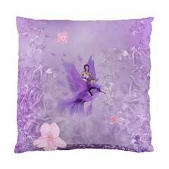 Fairy With Fantasy Bird Standard Cushion Case (one Side) by FantasyWorld7