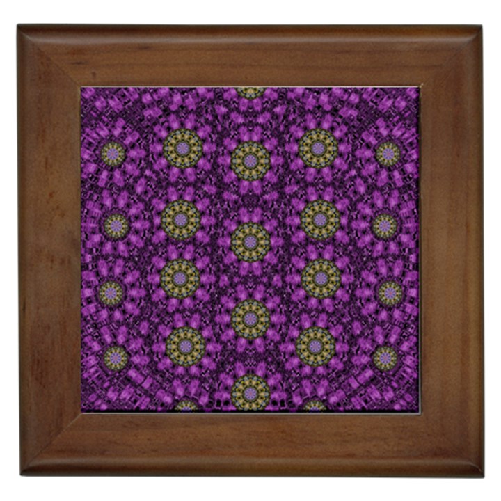 Ornate Heavy Metal Stars In Decorative Bloom Framed Tiles