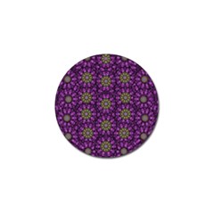 Ornate Heavy Metal Stars In Decorative Bloom Golf Ball Marker by pepitasart