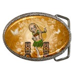 Cute Littel Island Girl Belt Buckles Front