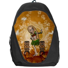 Cute Littel Island Girl Backpack Bag by FantasyWorld7