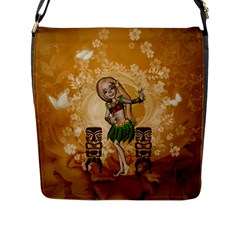 Cute Littel Island Girl Flap Closure Messenger Bag (l) by FantasyWorld7