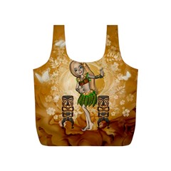 Cute Littel Island Girl Full Print Recycle Bag (s) by FantasyWorld7