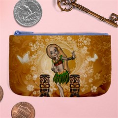 Cute Littel Island Girl Large Coin Purse by FantasyWorld7