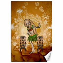 Cute Littel Island Girl Canvas 24  X 36  by FantasyWorld7