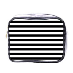 Black Stripes Mini Toiletries Bag (one Side) by snowwhitegirl