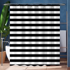 Black Stripes Shower Curtain 60  X 72  (medium)  by snowwhitegirl