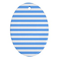 Blue Stripes Ornament (oval) by snowwhitegirl