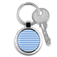 Blue Stripes Key Chains (round)  by snowwhitegirl