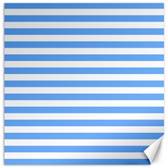 Blue Stripes Canvas 12  X 12  by snowwhitegirl