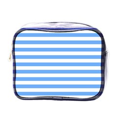 Blue Stripes Mini Toiletries Bag (one Side) by snowwhitegirl