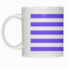 Lilac Purple Stripes White Mugs by snowwhitegirl