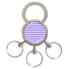 Lilac Purple Stripes 3-ring Key Chains by snowwhitegirl