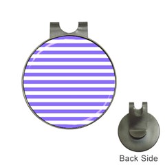 Lilac Purple Stripes Hat Clips With Golf Markers by snowwhitegirl