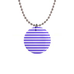 Lilac Purple Stripes 1  Button Necklace by snowwhitegirl