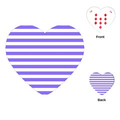 Lilac Purple Stripes Playing Cards (heart) by snowwhitegirl