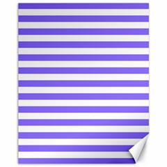 Lilac Purple Stripes Canvas 11  X 14  by snowwhitegirl