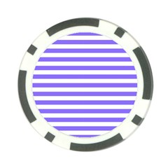 Lilac Purple Stripes Poker Chip Card Guard by snowwhitegirl