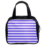 Lilac Purple Stripes Classic Handbag (Two Sides) Front