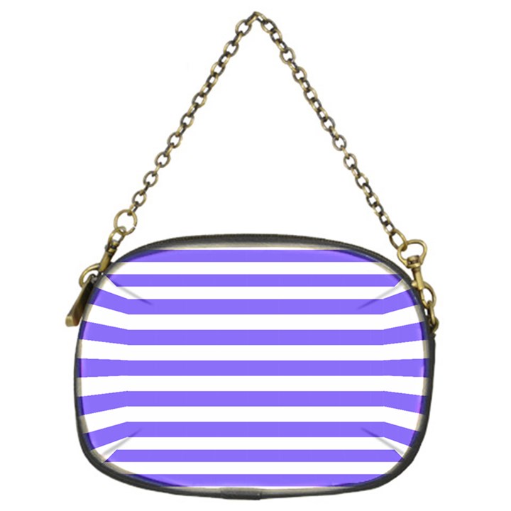 Lilac Purple Stripes Chain Purse (One Side)