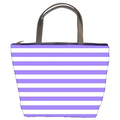 Lilac Purple Stripes Bucket Bag by snowwhitegirl