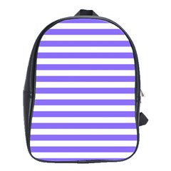 Lilac Purple Stripes School Bag (large) by snowwhitegirl