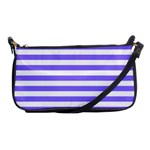 Lilac Purple Stripes Shoulder Clutch Bag Front