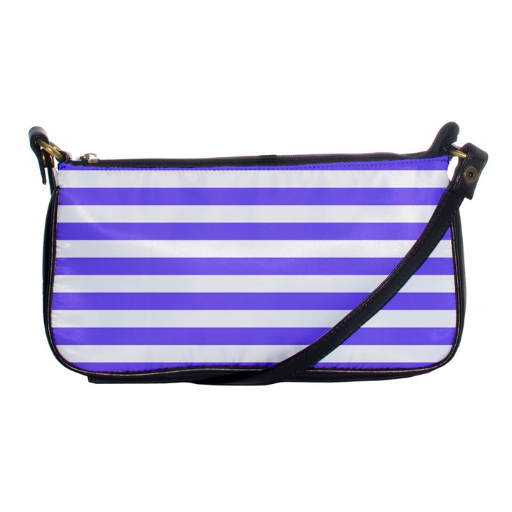 Lilac Purple Stripes Shoulder Clutch Bag