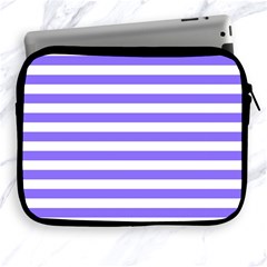 Lilac Purple Stripes Apple Ipad 2/3/4 Zipper Cases by snowwhitegirl