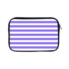 Lilac Purple Stripes Apple Ipad Mini Zipper Cases by snowwhitegirl