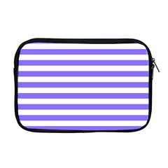 Lilac Purple Stripes Apple Macbook Pro 17  Zipper Case by snowwhitegirl