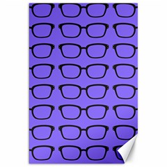 Nerdy Glasses Purple Canvas 20  X 30  by snowwhitegirl