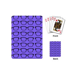 Nerdy Glasses Purple Playing Cards (mini) by snowwhitegirl